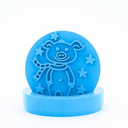 Vykrajovátko s motivem - Prasátko se šálou (Průměr 6 cm)