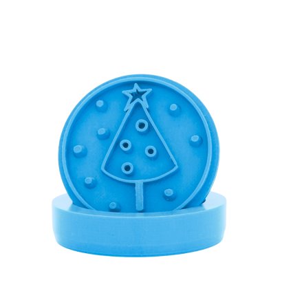 Vykrajovátko s motivem - Stromek s baňkami (Průměr 6 cm)