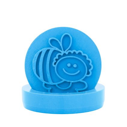 Vykrajovátko s motivem - Včelka na květince (Průměr 6 cm)