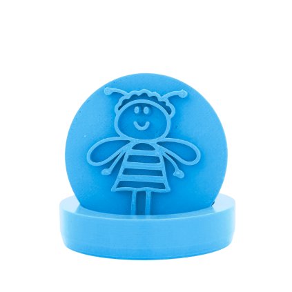 Vykrajovátko s motivem - Kudrnatá včelka (Průměr 6 cm)