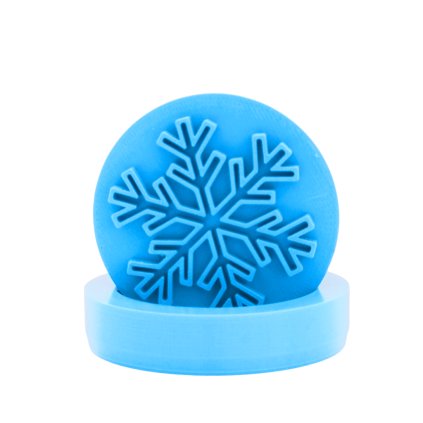 Vykrajovátko s motivem - Vločka - ledová (Průměr 6 cm)