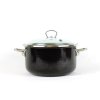 černý smaltovaný hrnec