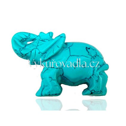 Slon z rec. Tyrkysu 10cm