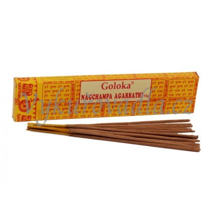 Goloka Nag Champa vonné tyčinky Indie 16g