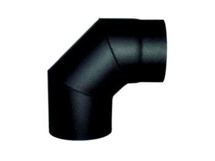 Koleno dymové hrubostenné 1,5 / 130 mm, čierne