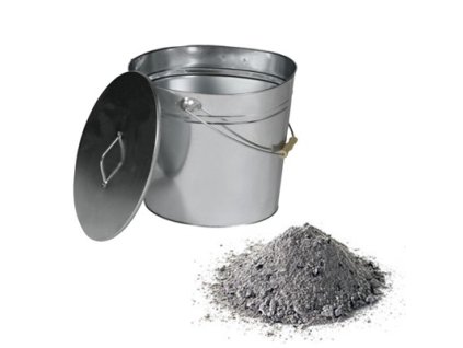 Nádoba na popoľ s vekom pozinkovaná, 13 L