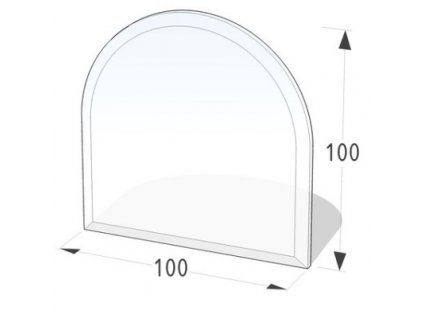 Lienbacher sklo pod kachle poloblúk 100x100 cm