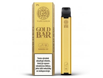 jednorazova e cigareta gold bar 600puff potazeni 550mah banana ice