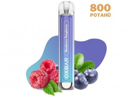 OXBAR C800 BLUEBERRY RASPBERRY elektronická cigareta, 800 potahů, 16mg nikotinu