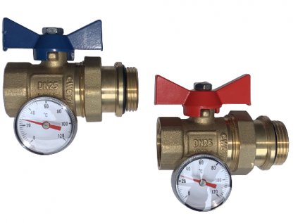 328801 w kit gul ventily mosadz priame k rozdel srob 1 teplomer 0 c 120 c 1 bal 1 mod 1 cer