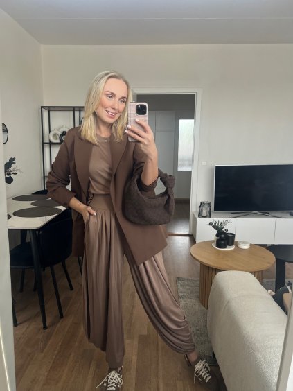 Béžový komplet harémový - pohodlný komplet