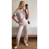 Starorůžový dámský komplet - jednoduchý pohodlný set na volný čas