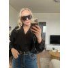 Premium košile s peplum efektem – černá 2v1  Premium košile s peplum efektem – černá 2v1