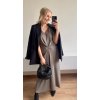Šaty s řasením šedé - elegantní střih pro každodenní outfit