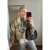 Oversized khaki mikina s potiskem - stylová mikina street stylu