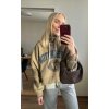 Oversized khaki mikina s potiskem - stylová mikina street stylu