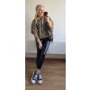 Oversized khaki mikina s potiskem - stylová mikina street stylu