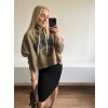 Oversized khaki mikina s potiskem - stylová mikina street stylu