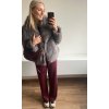 Trendy šedý kožich z umělé kožešiny - stylový podzimní kabátek