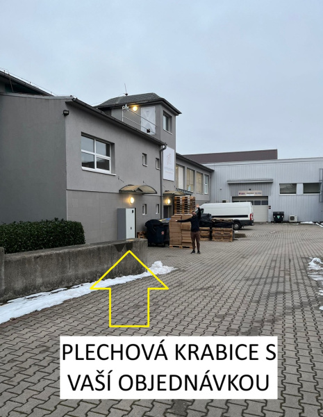 Plechová krabice s vaší objednávkou