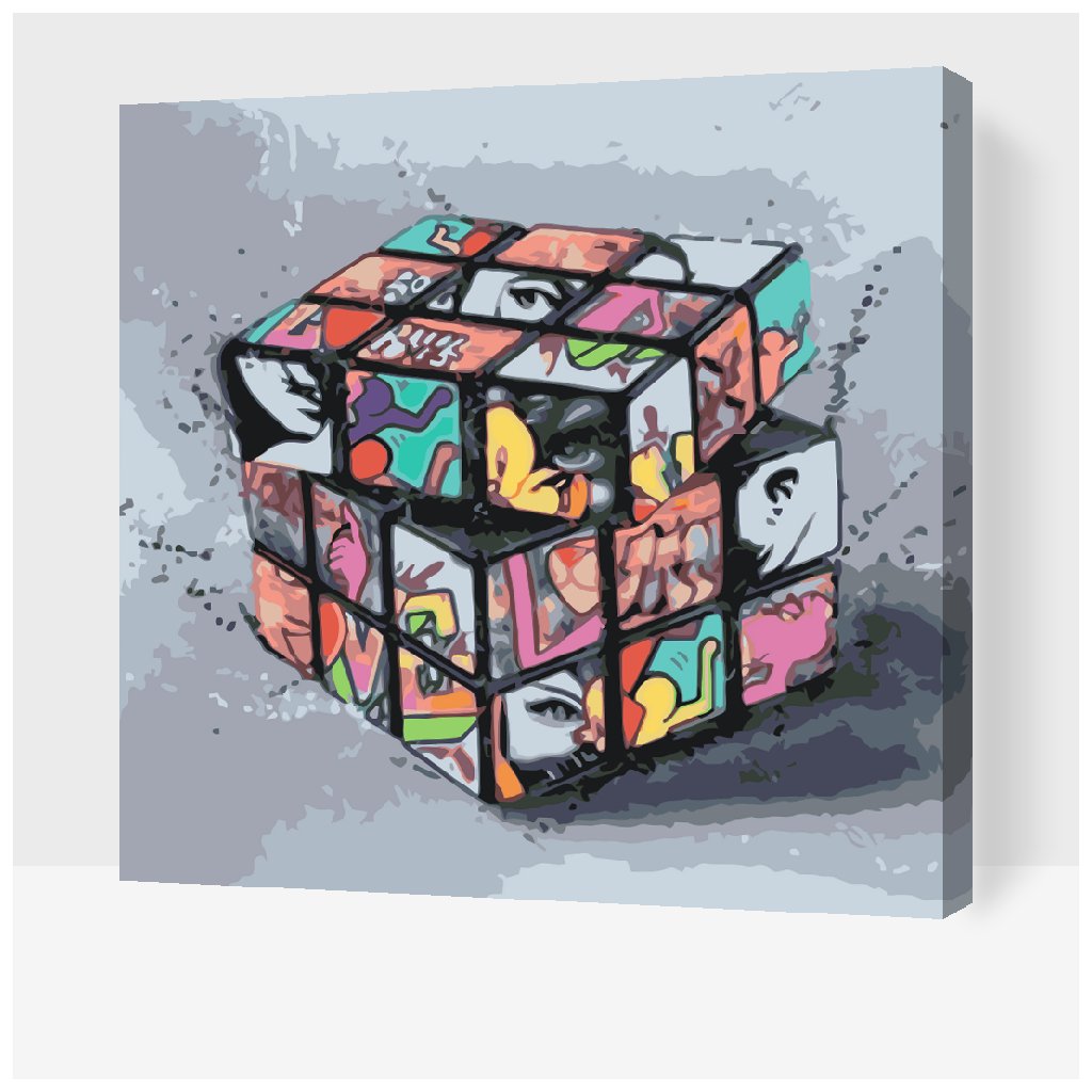 Malování podle čísel - Rubikova kostka