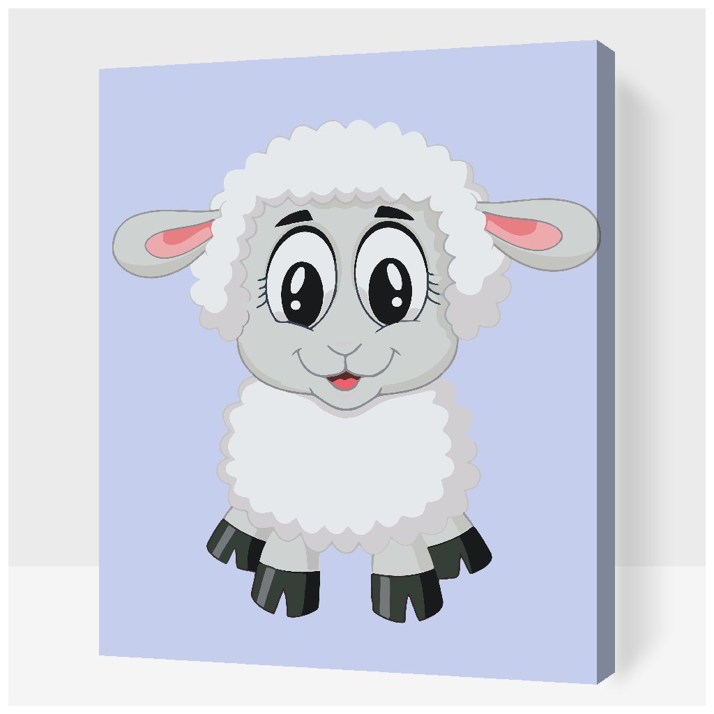 Malování podle čísel - Roztomilá ovečka