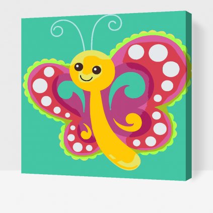 Malování podle čísel - Usměvavý motýlek