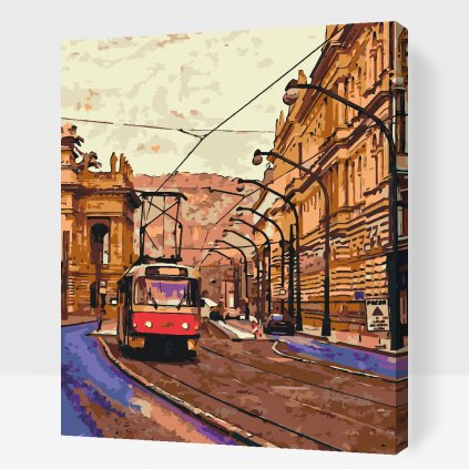 Malování podle čísel - Pražská tramvaj