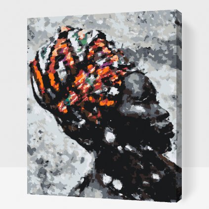 Malování podle čísel - Africká žena