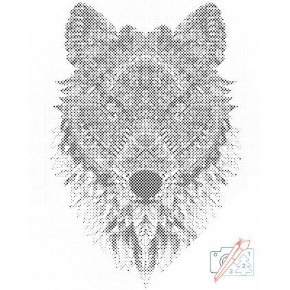 Tečkování - Mandala vlk