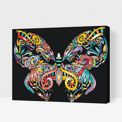 Malování podle čísel - Mandala motýľ