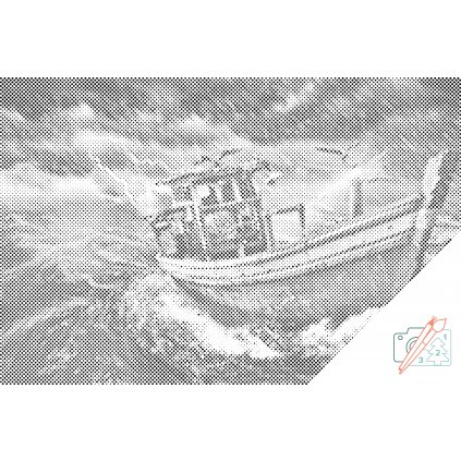 Tečkování - Loď v bouři 4