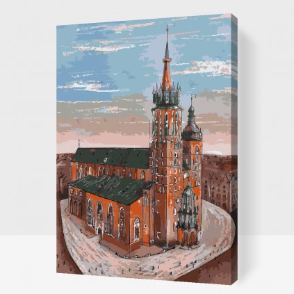 Malování podle čísel - Katedrála Krakov