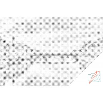 Tečkování - Řeka Arno ve Florencii