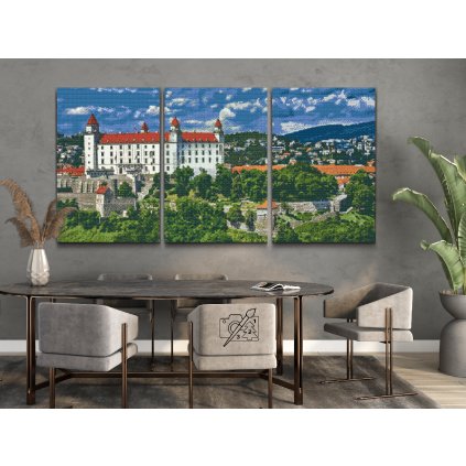 Diamantové malování - Bratislavský hrad (sada 3 ks)