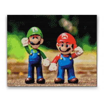 Diamantové malování - Mario Luigi