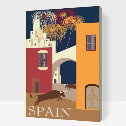 Malování podle čísel - Cestování Španělskem