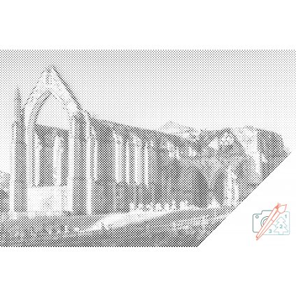 Tečkování - Kostel Bolton Priory, Anglie