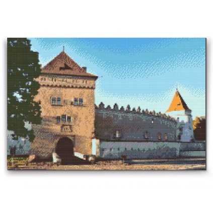 Diamantové malování - Kežmarský hrad, Slovensko