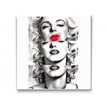 Diamantové malování - Marilyn Monroe rty