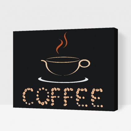 Malování podle čísel - Kávová zrna Coffee