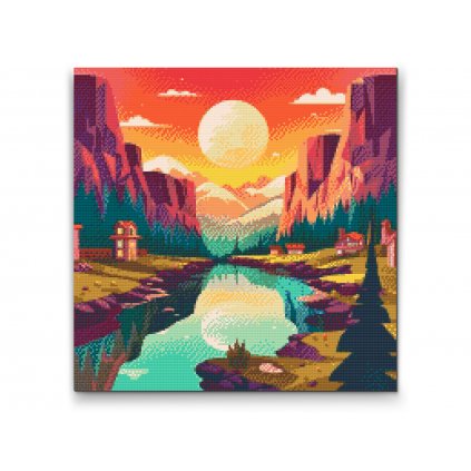 Diamantové malování - V údolí