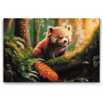 Diamantové malování - Červená panda
