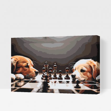 Malování podle čísel - Psí šachy 3