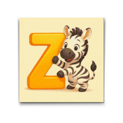 M2_Diamantové_malování_-_Písmeno_Z_-_Se_zvířátkem