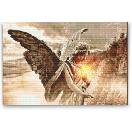 Diamantové malování - Anděl se svíčkou