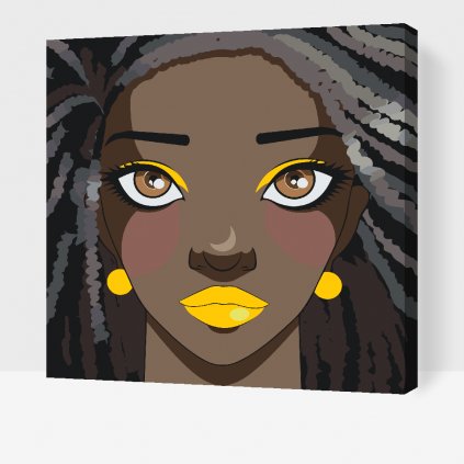 Malování podle čísel - Afro žena