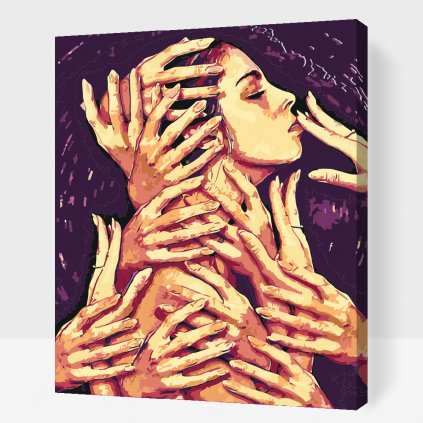 Malování podle čísel - Žena v dlaních