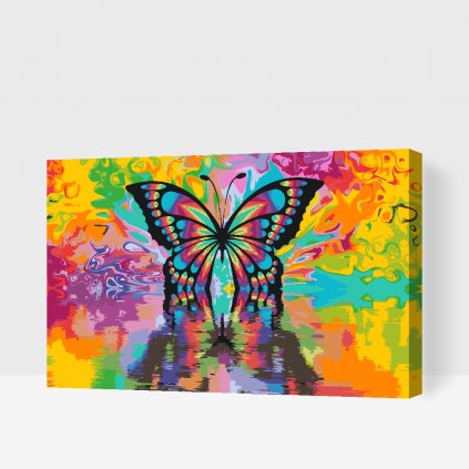 Malování podle čísel - Barevný motýl