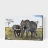 Malování podle čísel - Sloní mládě s matkou